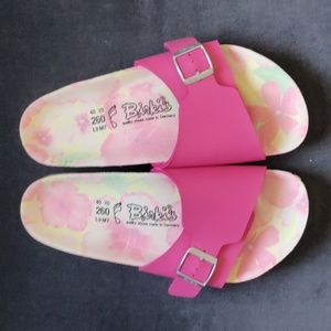 Birkenstock Birki's pink strap sandals Sz 40 New!